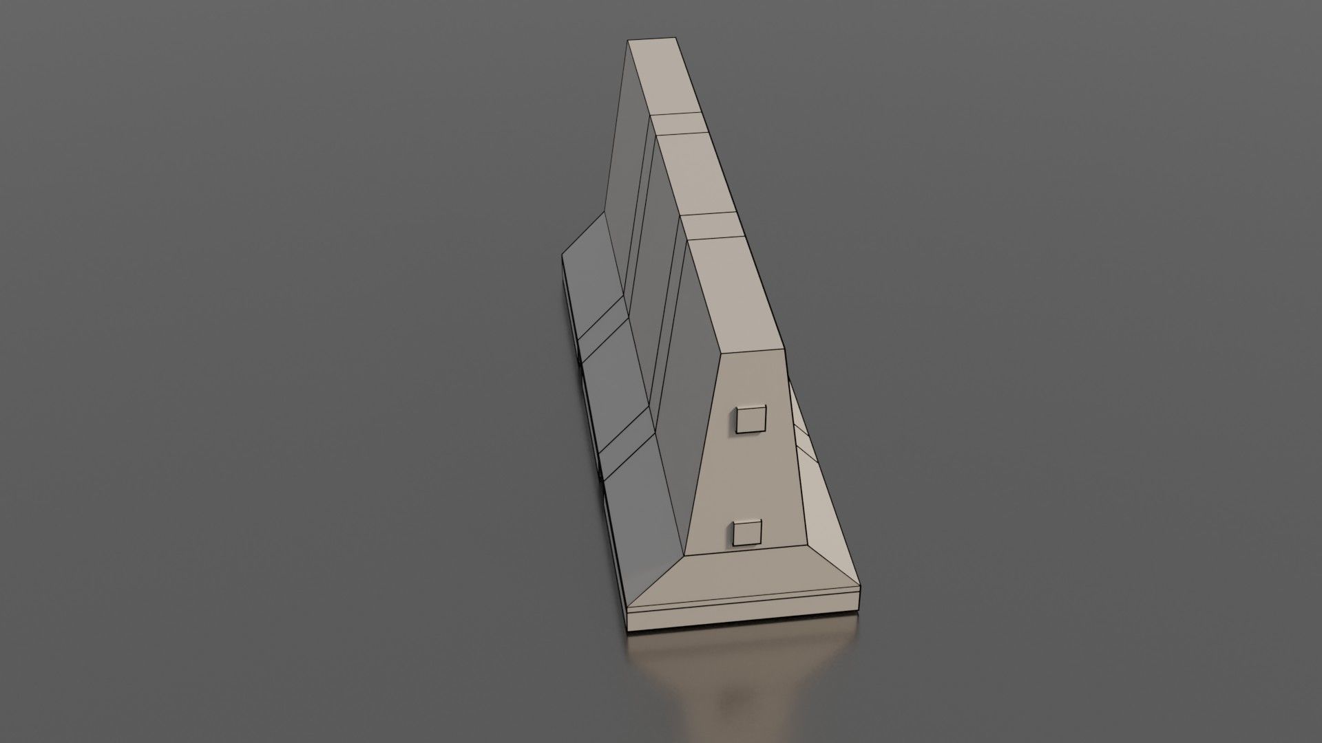 Concrete barrier  Low-poly 3D model_26