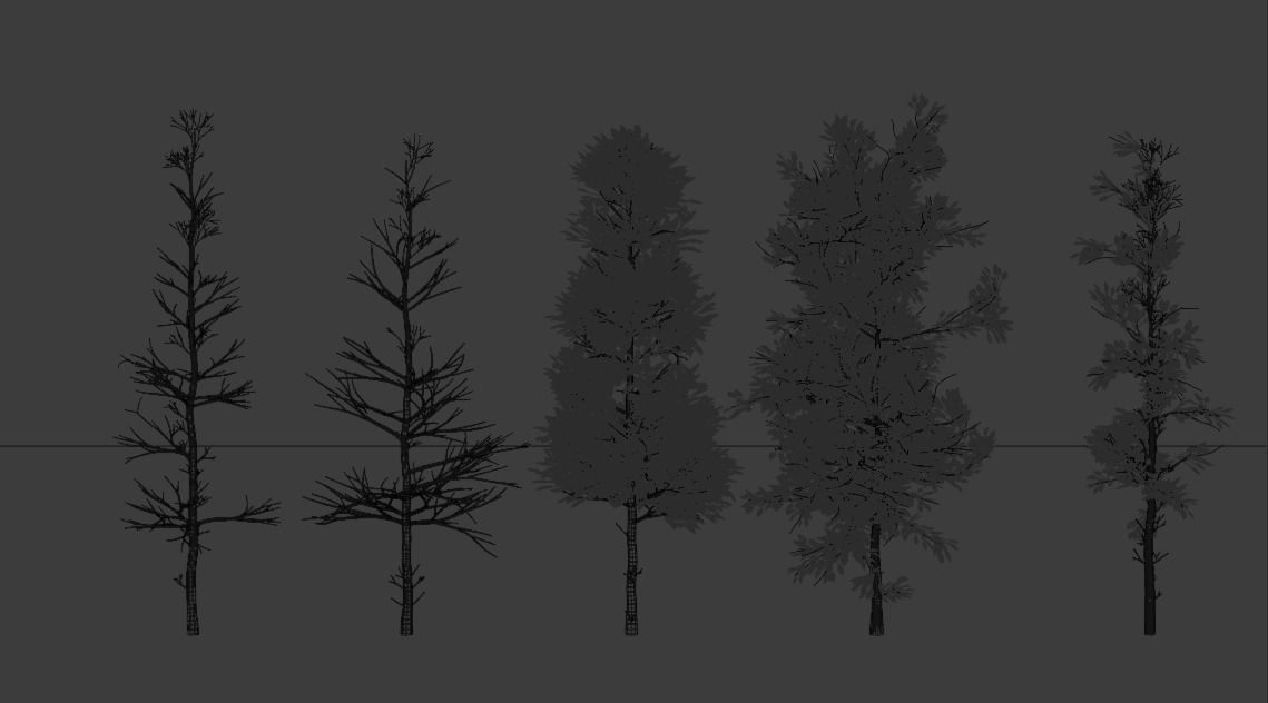 Trees four Free 3D model_2