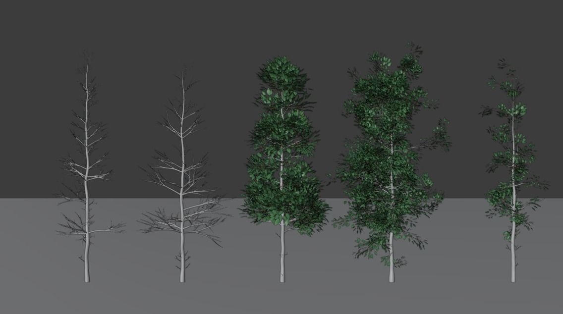 Trees four Free 3D model_1