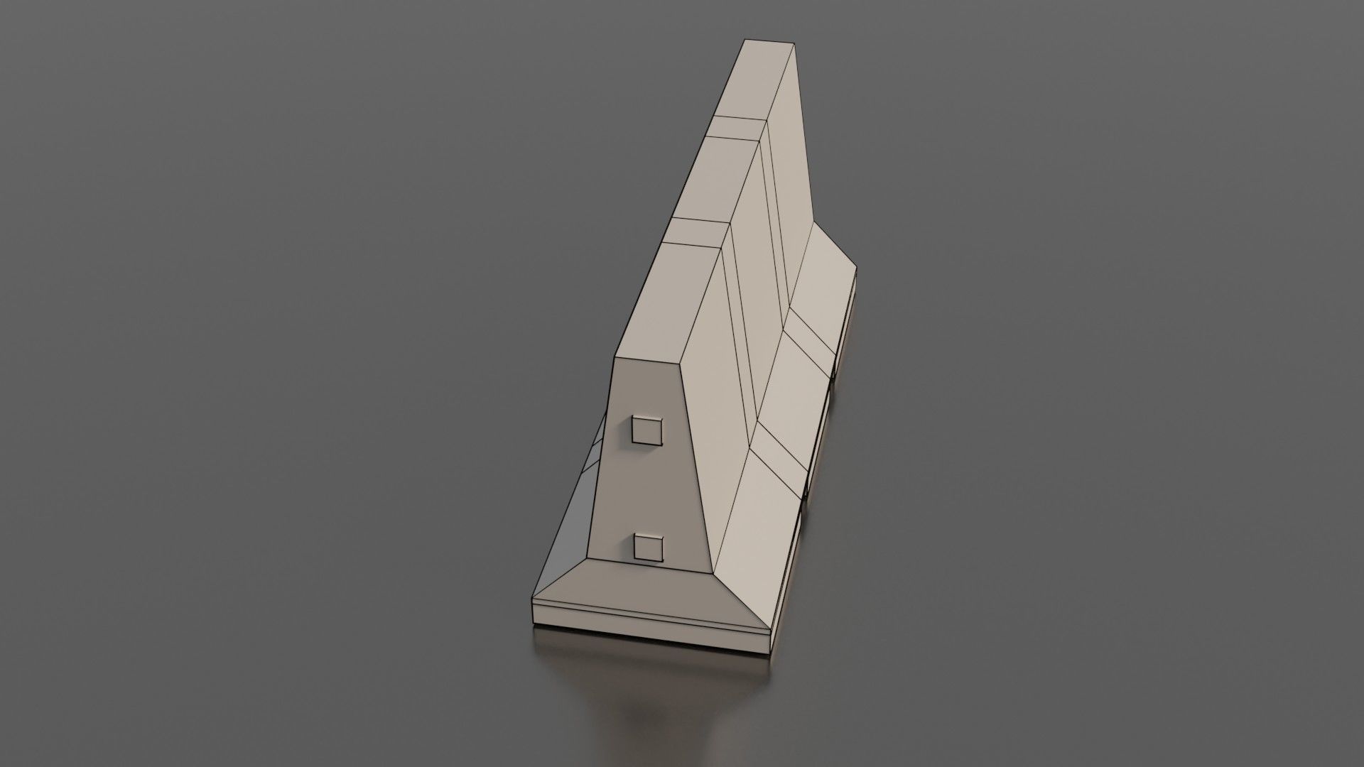 Concrete barrier  Low-poly 3D model_25