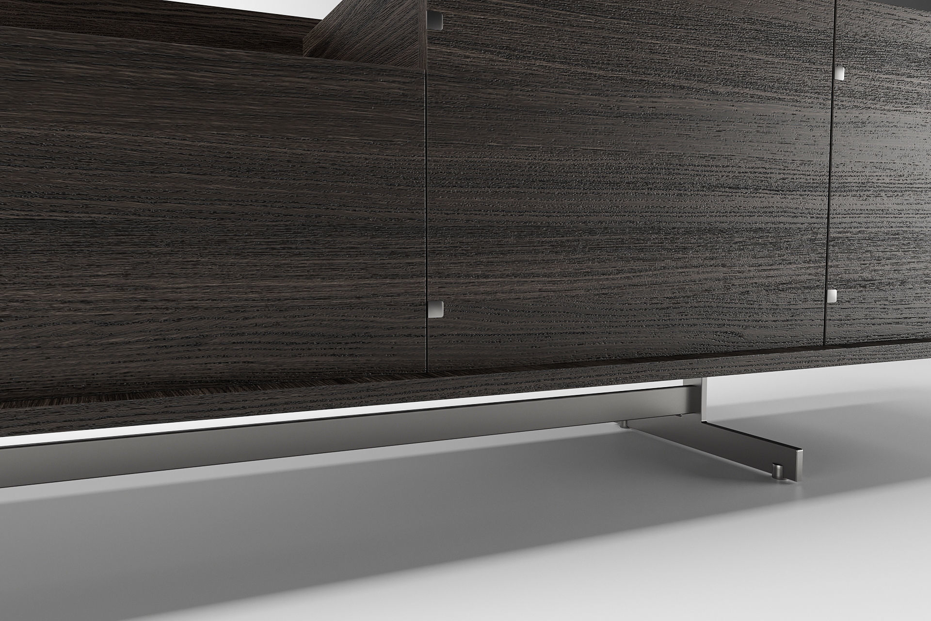 Sideboard modern with drawers and metal legs 3D model_3