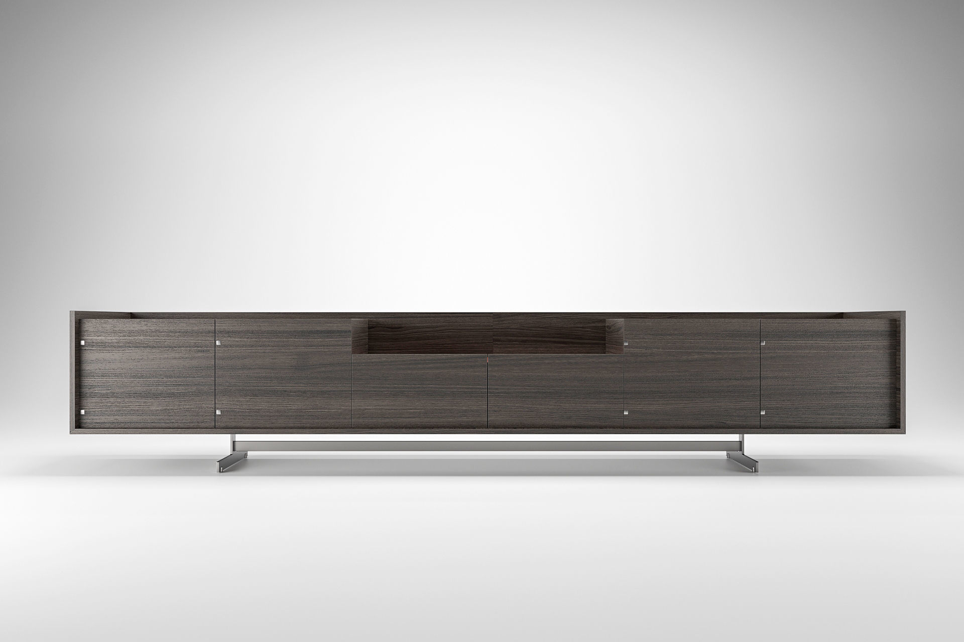 Sideboard modern with drawers and metal legs 3D model_1