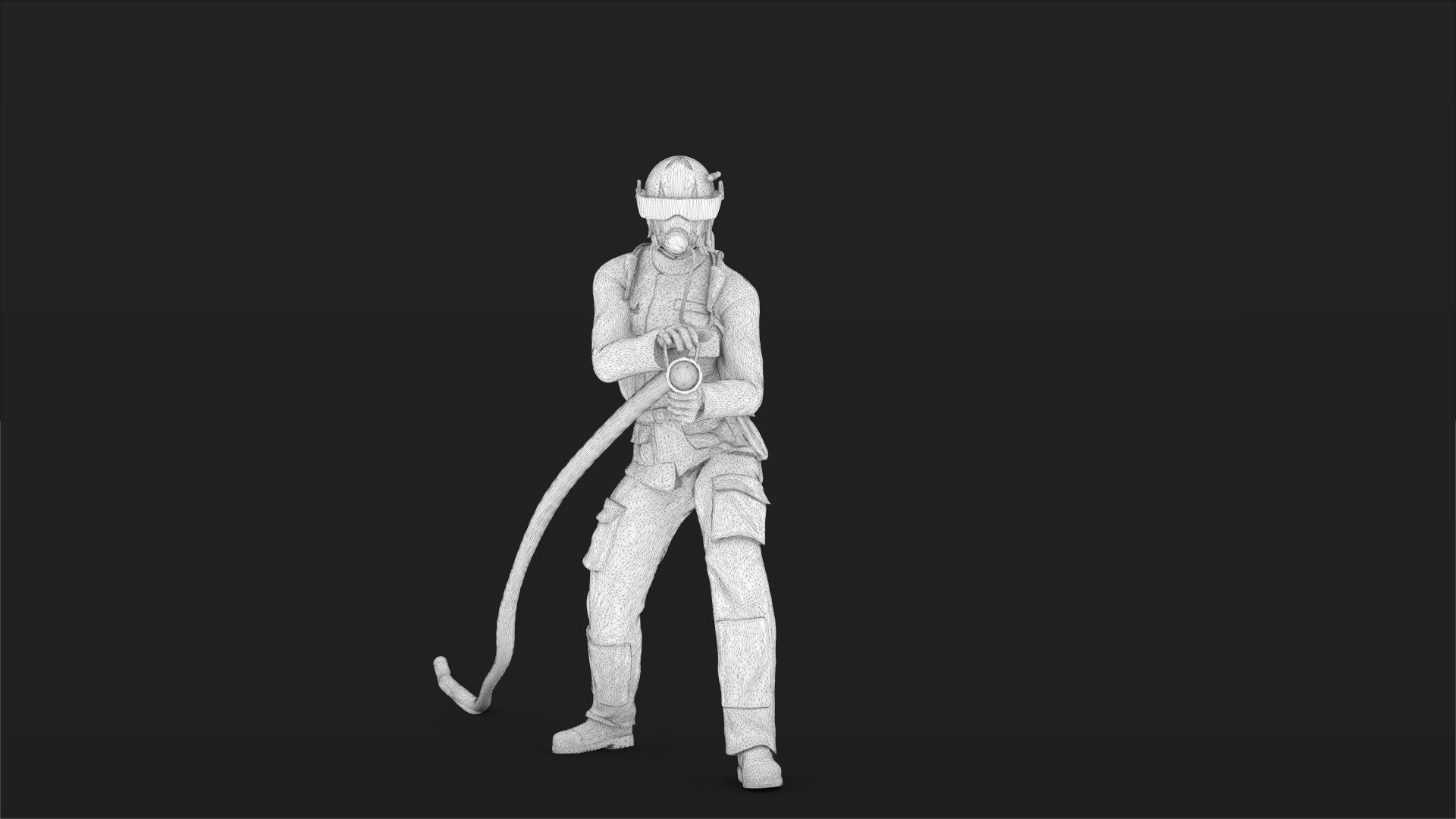 Fireman figures Set 02 3D print model_16