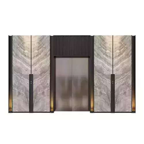 Elevator with marble doors