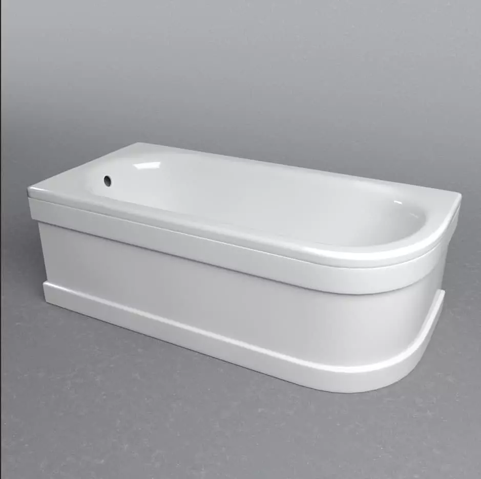 Acrylic bathtub 3D model_0