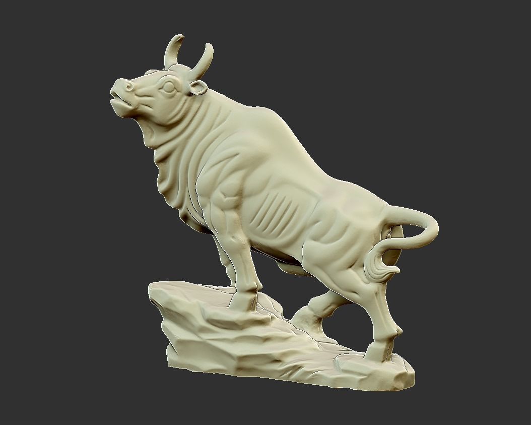 Bull Sculpture 3D print model_5