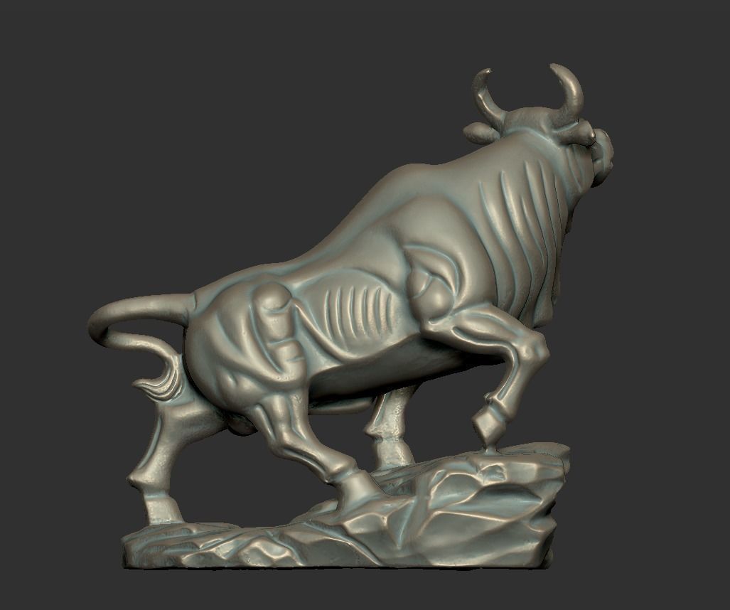 Bull Sculpture 3D print model_1