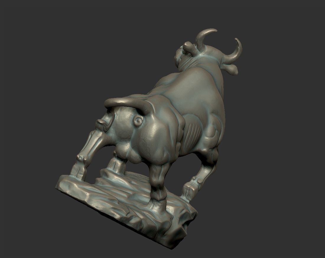 Bull Sculpture 3D print model_2