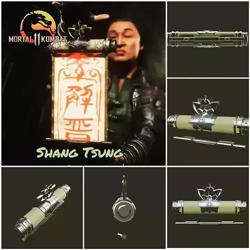 Shang Tsung scroll of spells  - Unholy Parchment 3D print model