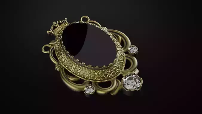 Elegant pendant with onyx