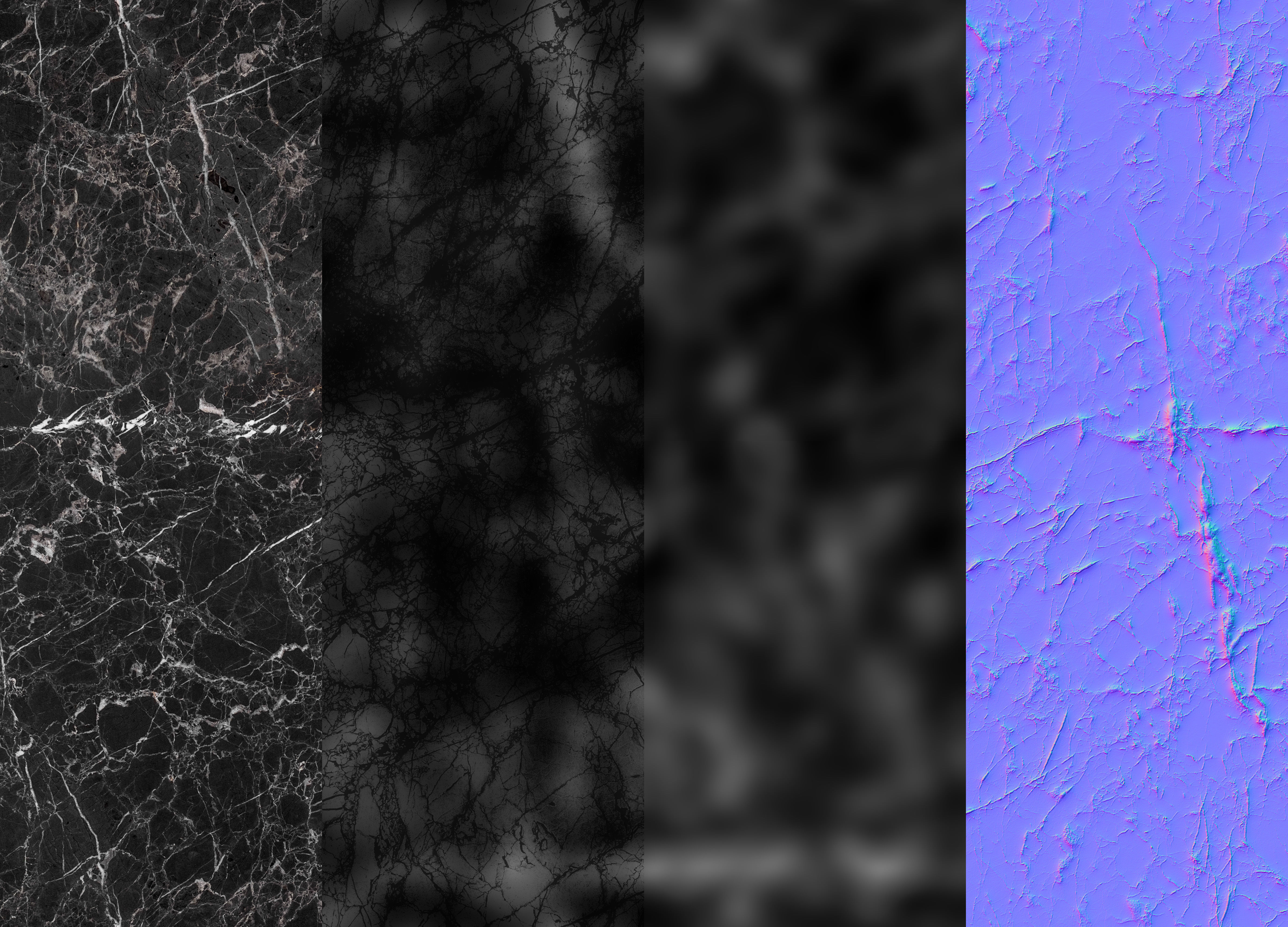 Black marble seamless material Texture_4