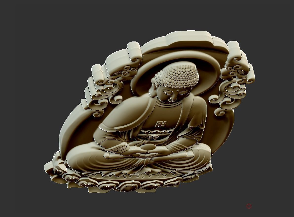 Buddha statue 3D print model_4