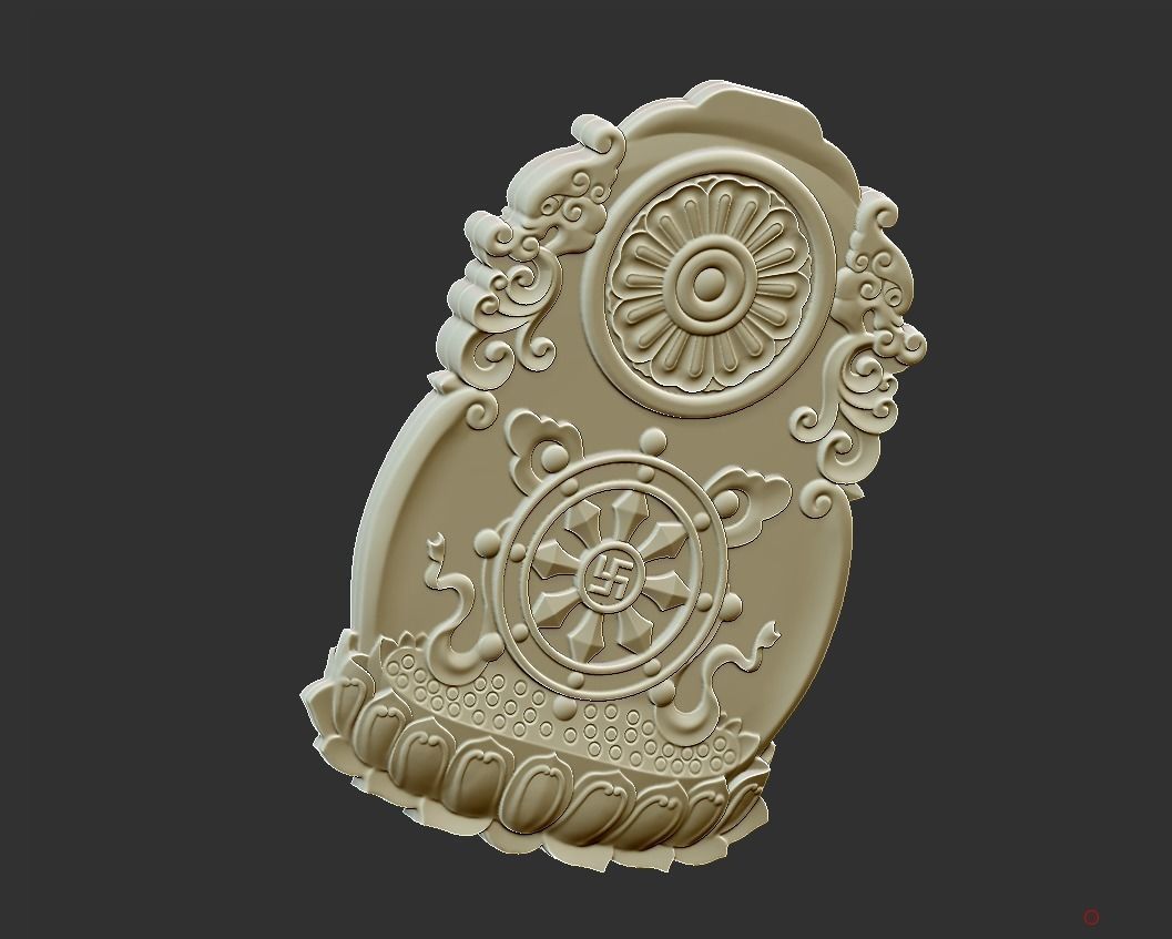 Buddha statue 3D print model_3