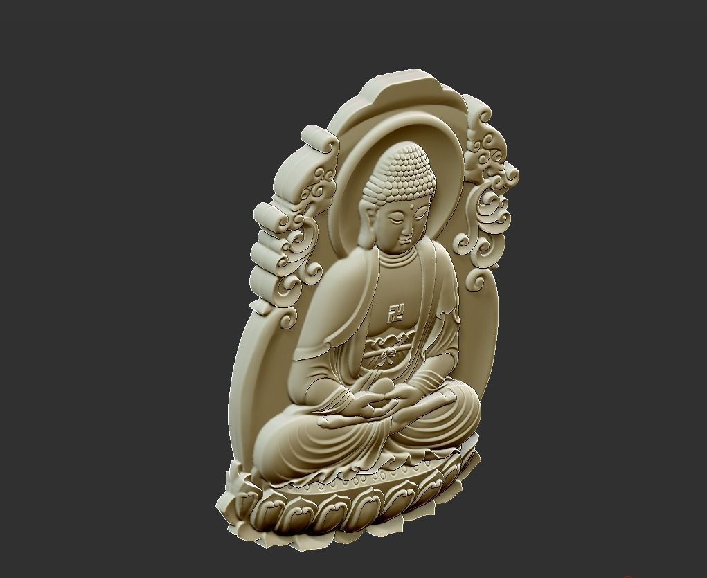 Buddha statue 3D print model_1