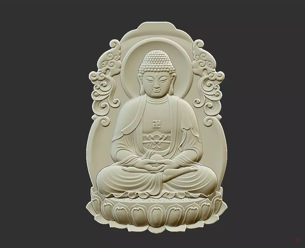 Buddha statue 3D print model_0