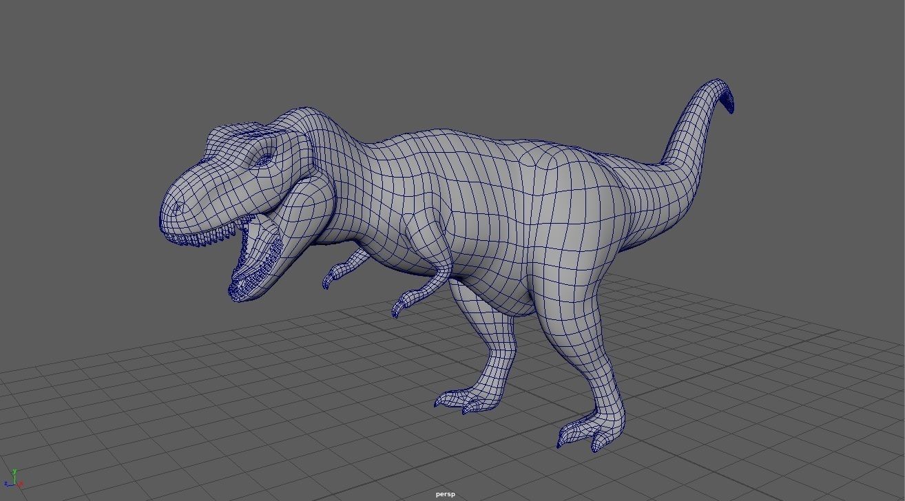 Dinosaur T-Rex 3D Model Low-poly 3D model_7