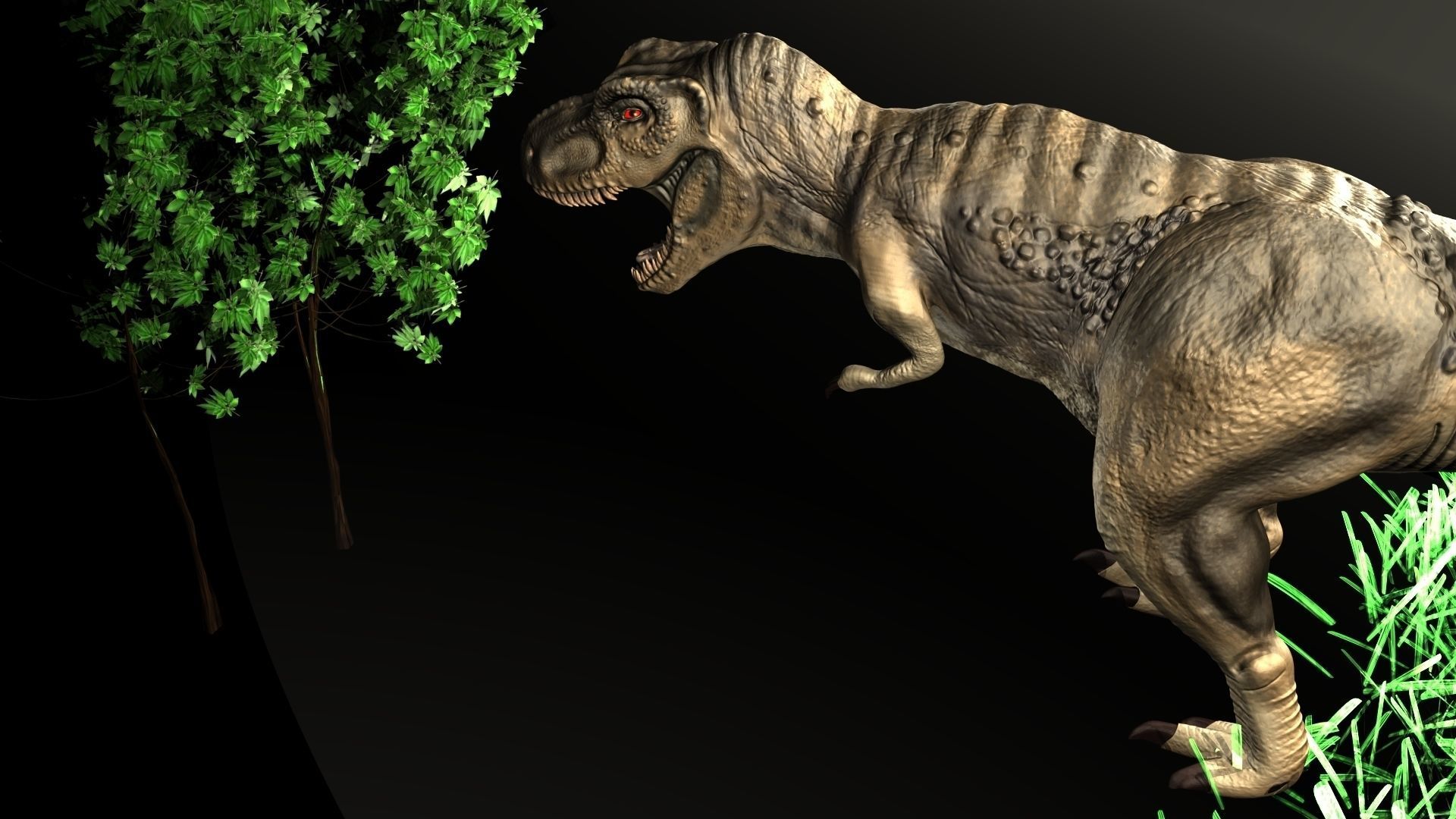 Dinosaur T-Rex 3D Model Low-poly 3D model_3