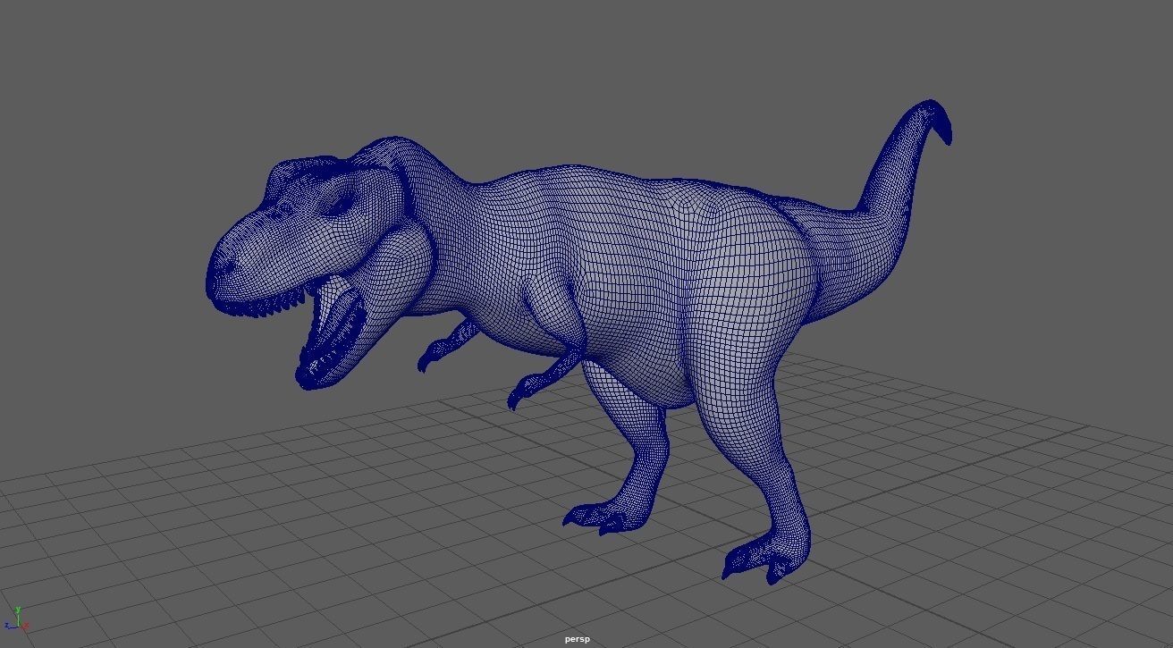 Dinosaur T-Rex 3D Model Low-poly 3D model_9