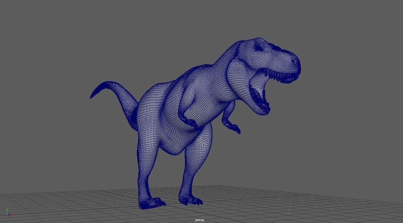 Dinosaur T-Rex 3D Model Low-poly 3D model_8