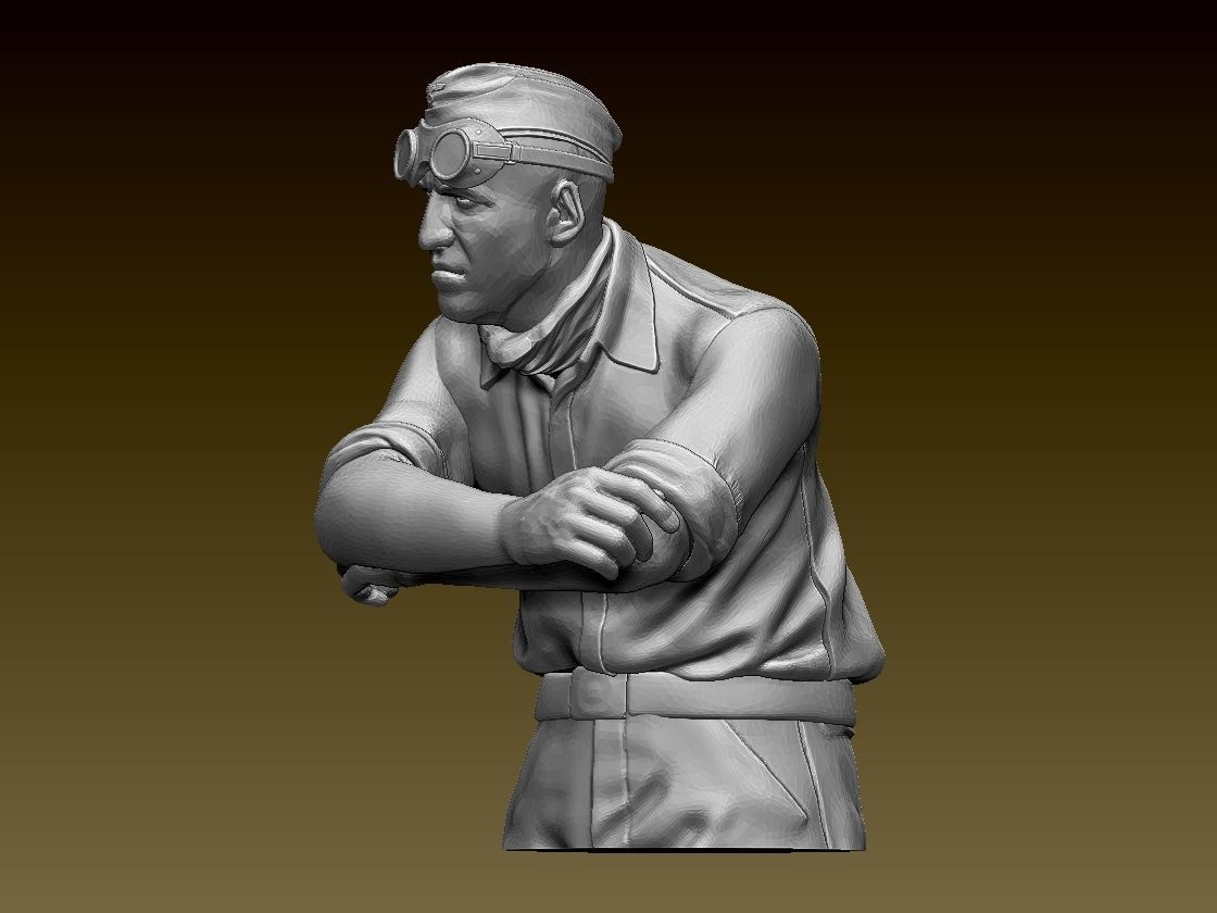 Afrika Korps tank soldier 3D print model_72