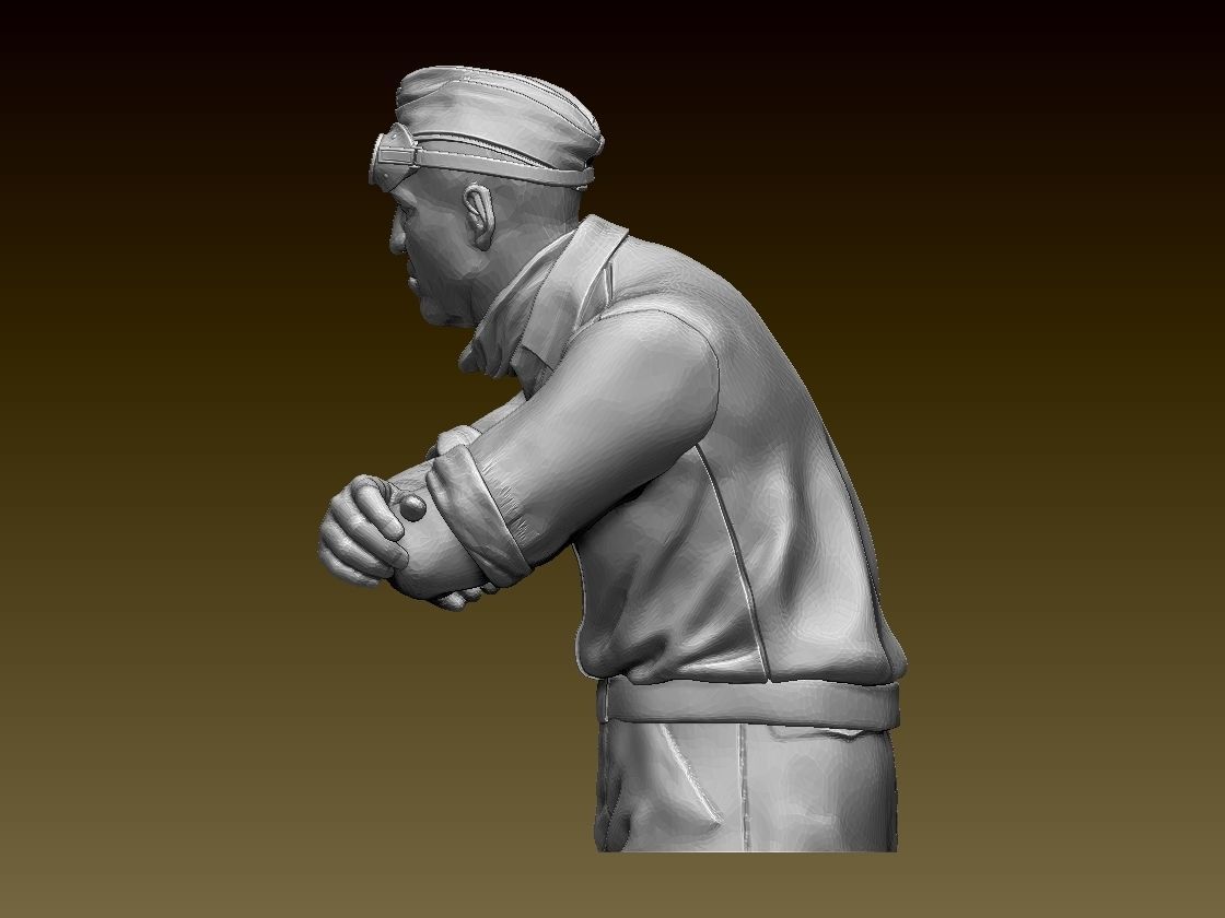 Afrika Korps tank soldier 3D print model_3