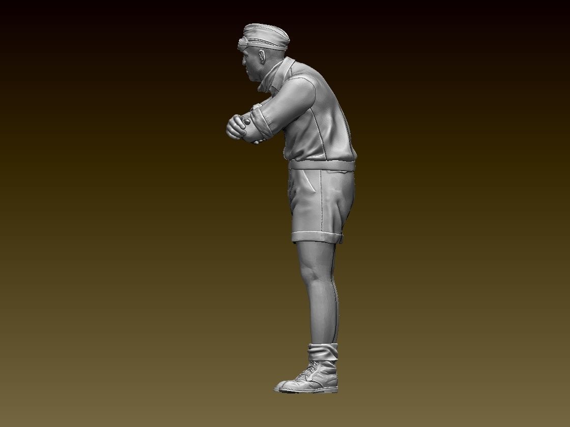 Afrika Korps tank soldier 3D print model_85