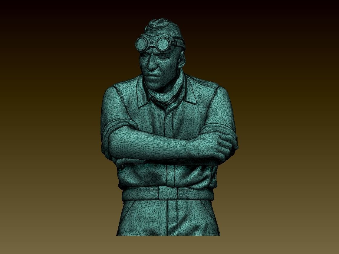 Afrika Korps tank soldier 3D print model_27