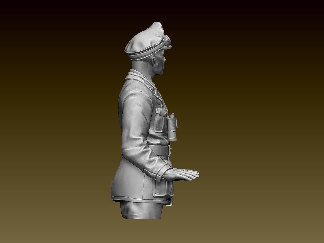 Afrika Korps tank soldier 3D print model_6