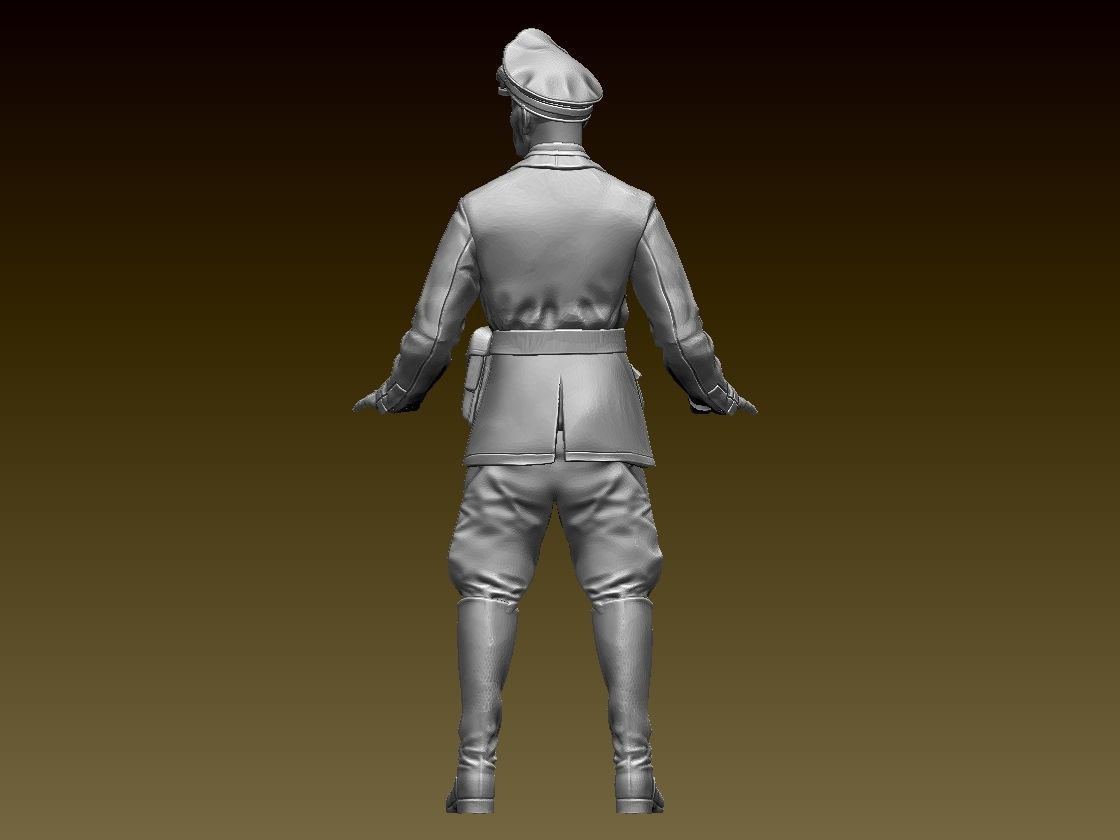 Afrika Korps tank soldier 3D print model_8