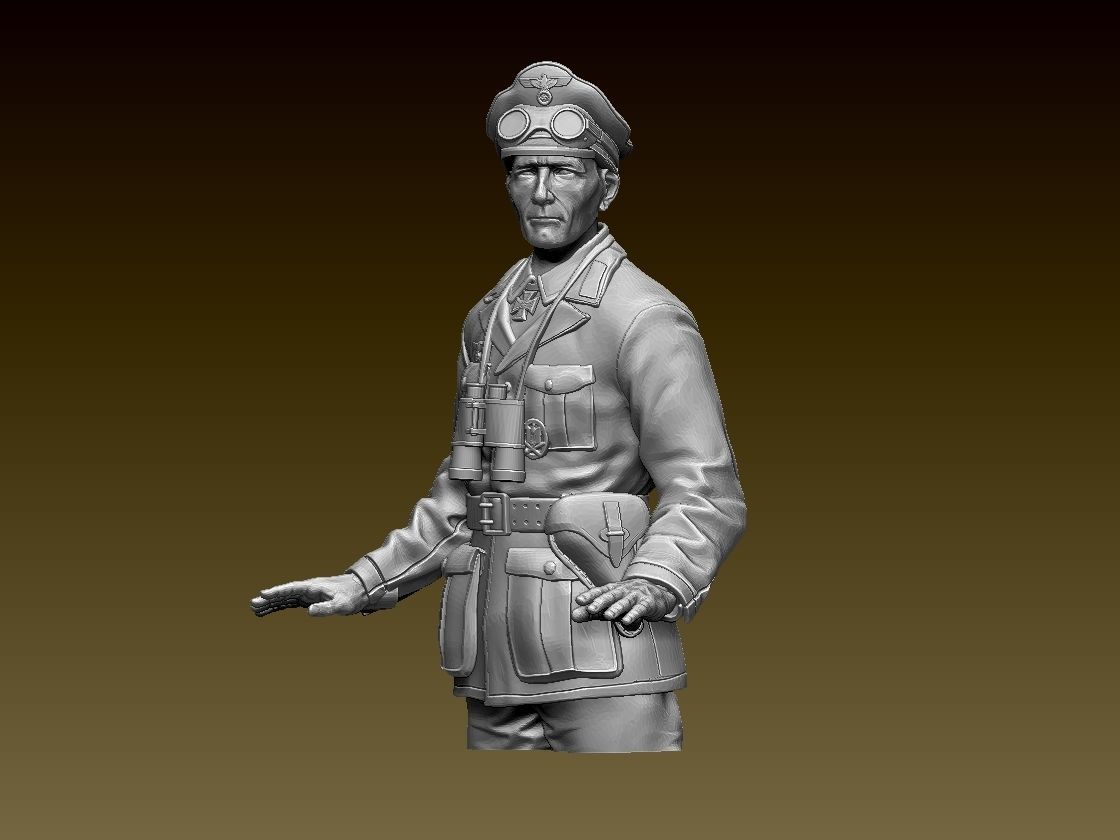Afrika Korps tank soldier 3D print model_59