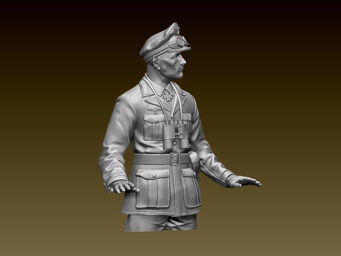 Afrika Korps tank soldier 3D print model_25