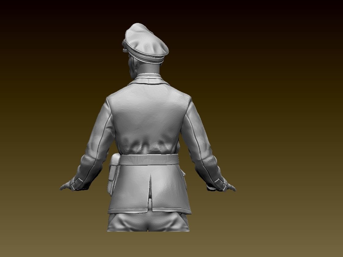 Afrika Korps tank soldier 3D print model_7