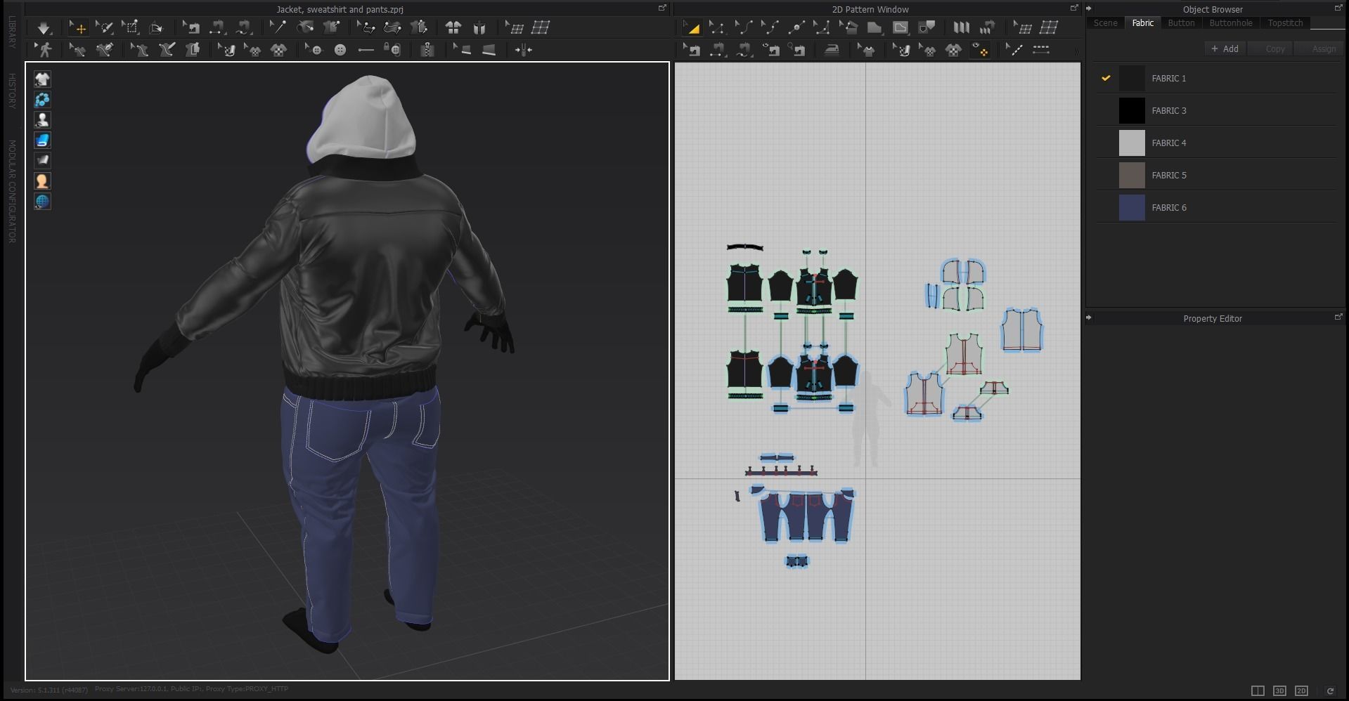 Jacket sweatshirt and pants 3D model_2
