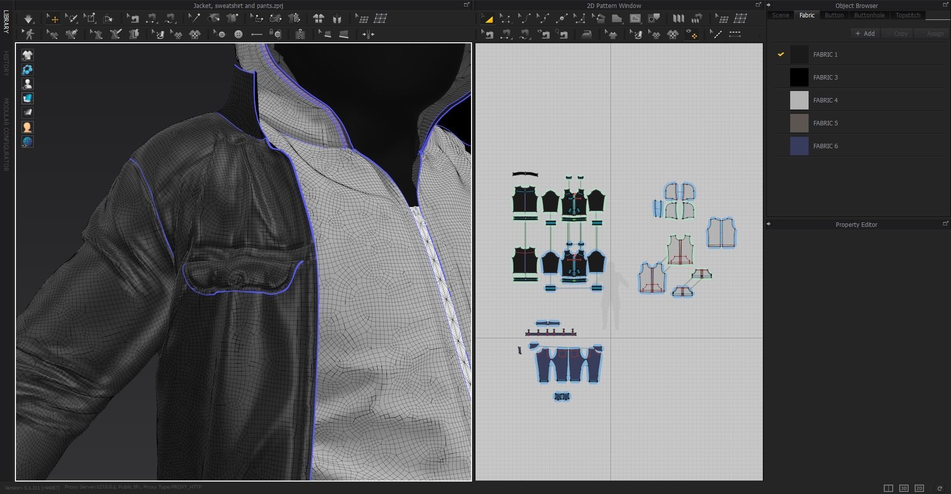 Jacket sweatshirt and pants 3D model_3