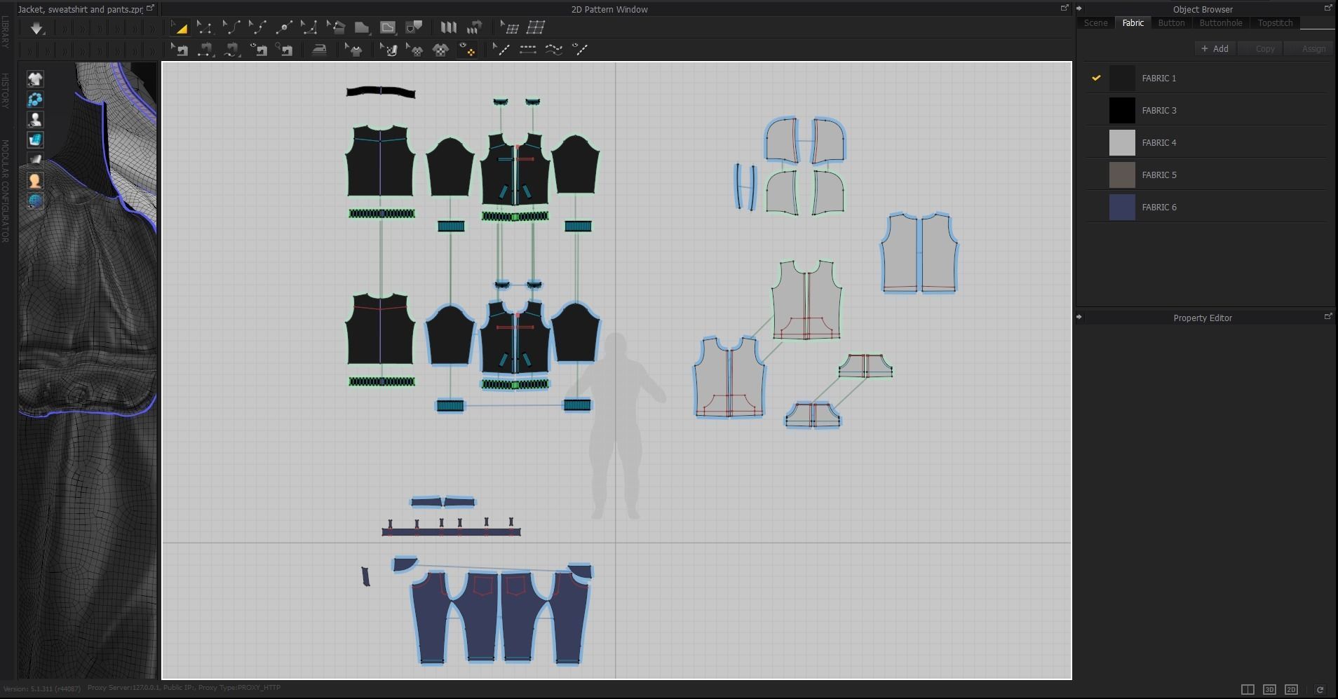 Jacket sweatshirt and pants 3D model_5