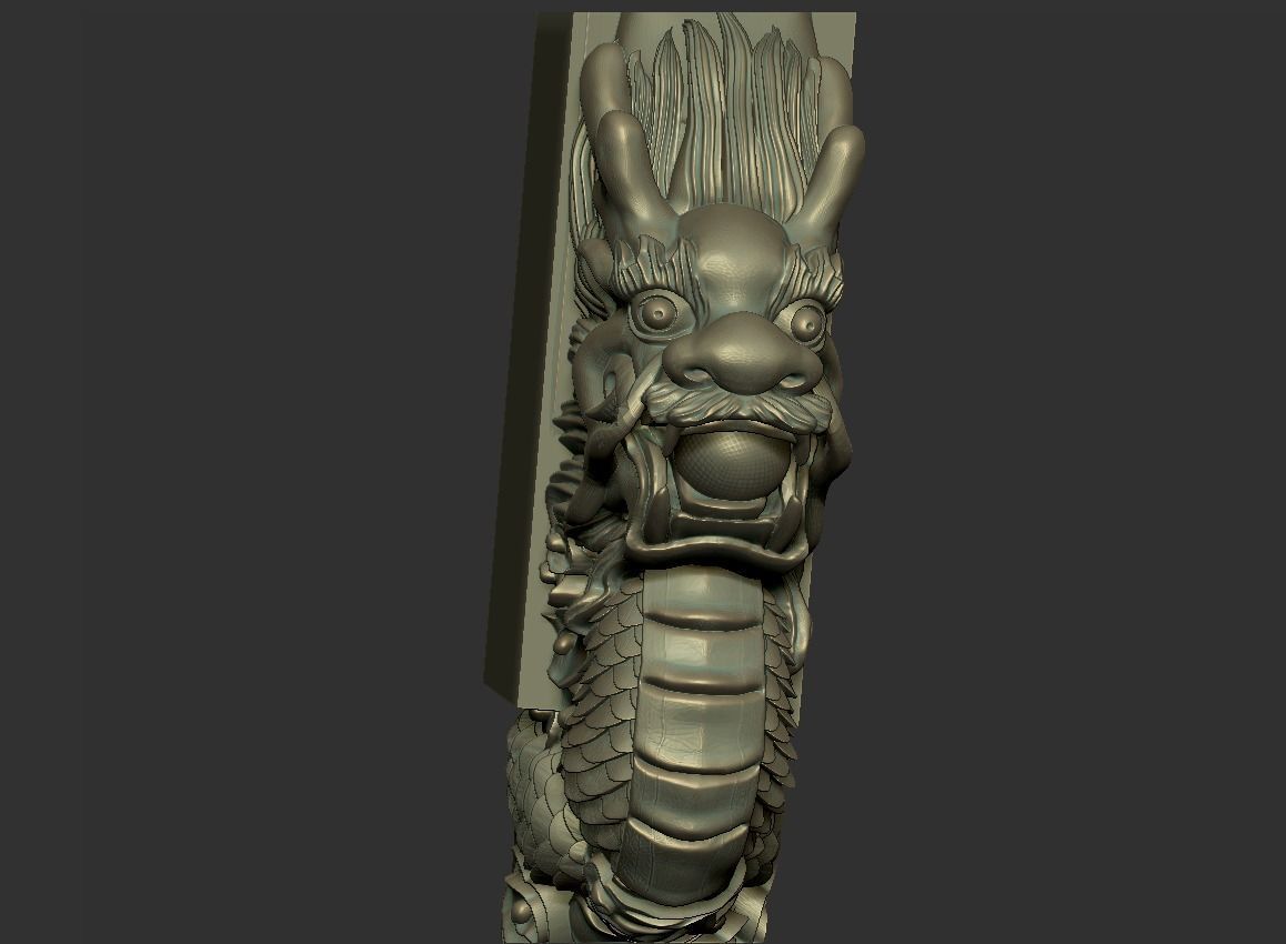 dragon pillar 3D print model_1