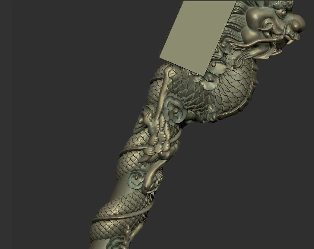 dragon pillar 3D print model_5