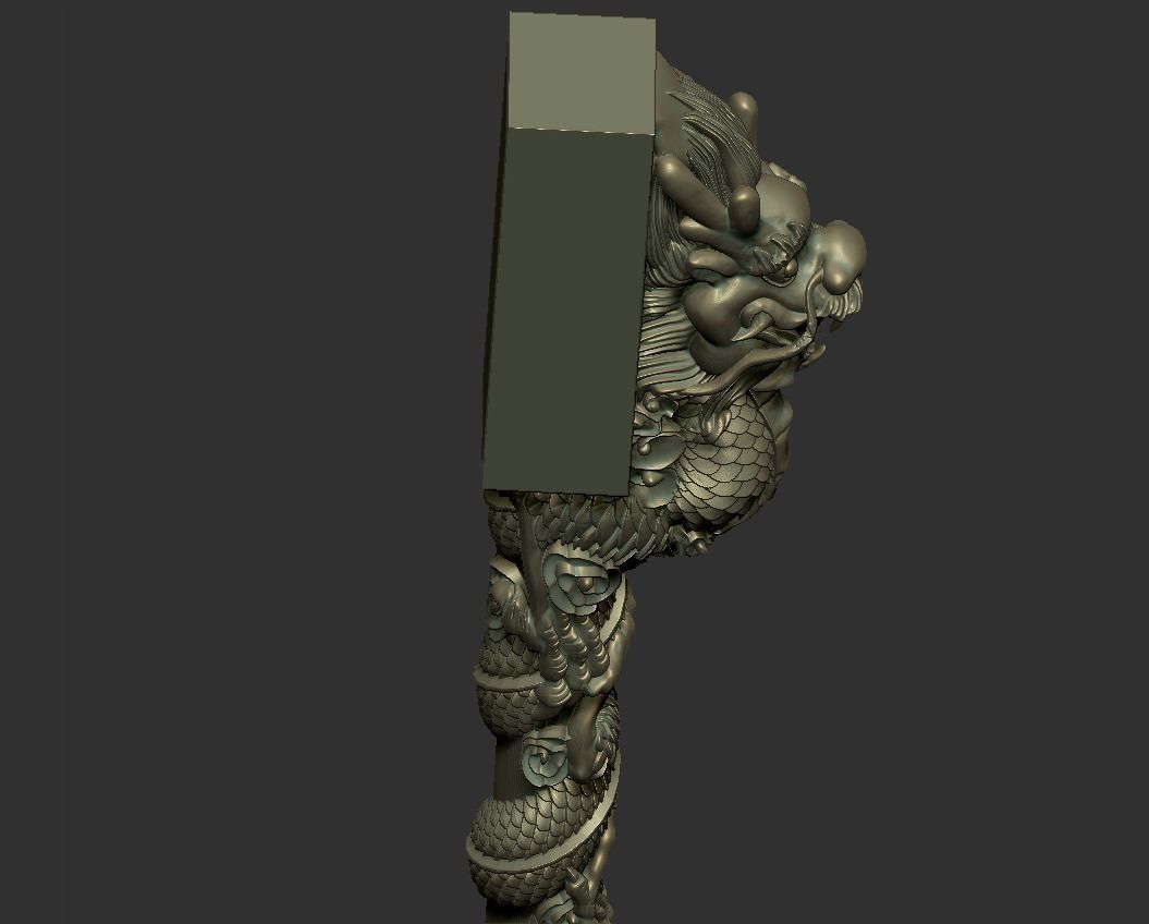 dragon pillar 3D print model_3