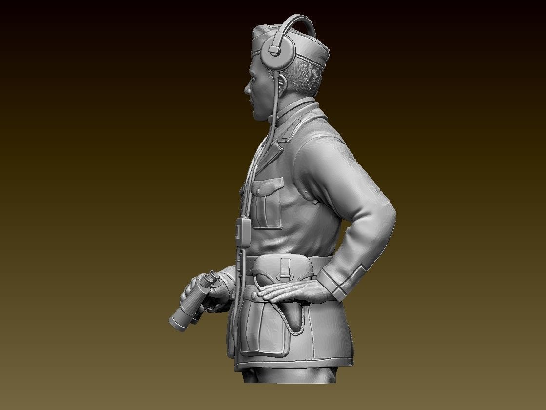 Afrika Korps tank soldier 3D print model_58