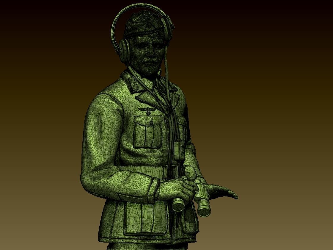Afrika Korps tank soldier 3D print model_9