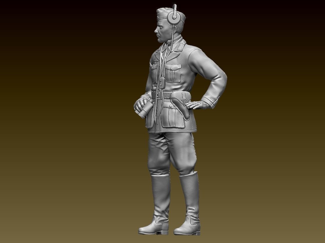 Afrika Korps tank soldier 3D print model_66