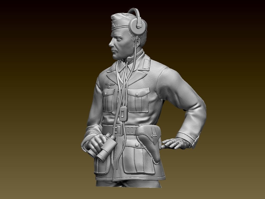 Afrika Korps tank soldier 3D print model_18