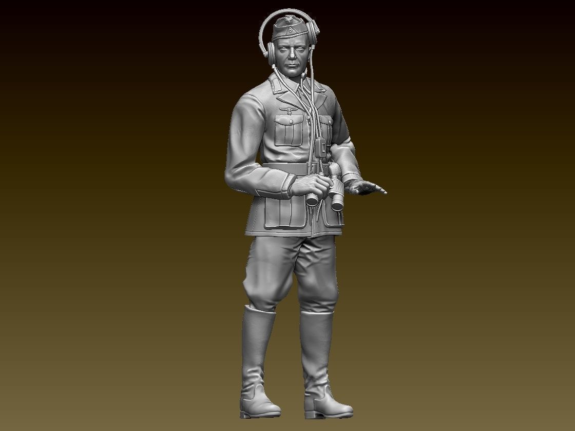 Afrika Korps tank soldier 3D print model_32