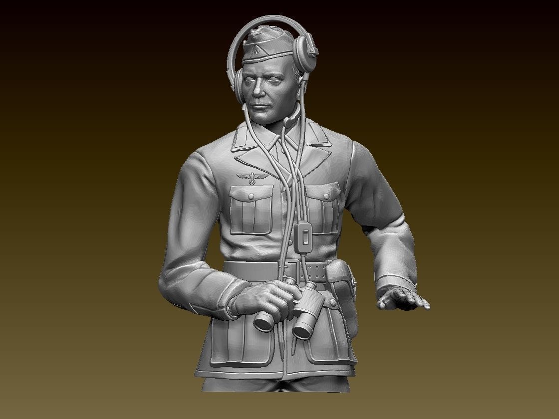 Afrika Korps tank soldier 3D print model_15