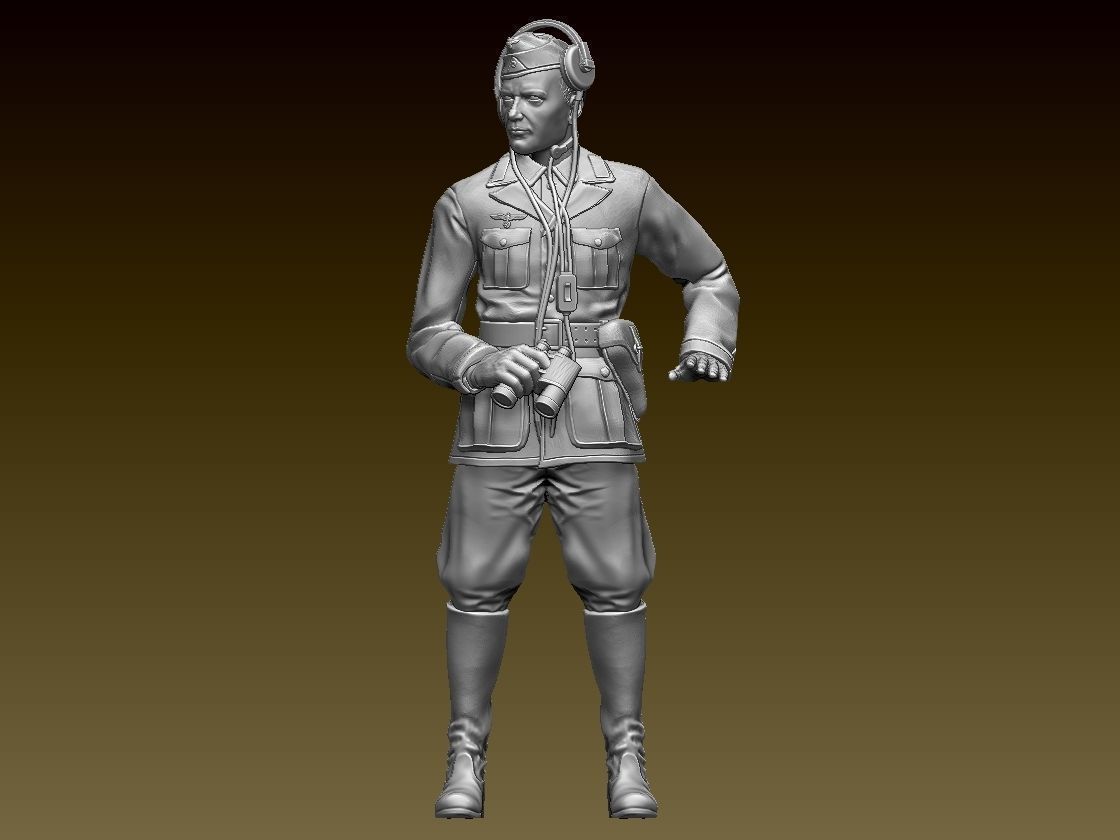 Afrika Korps tank soldier 3D print model_34