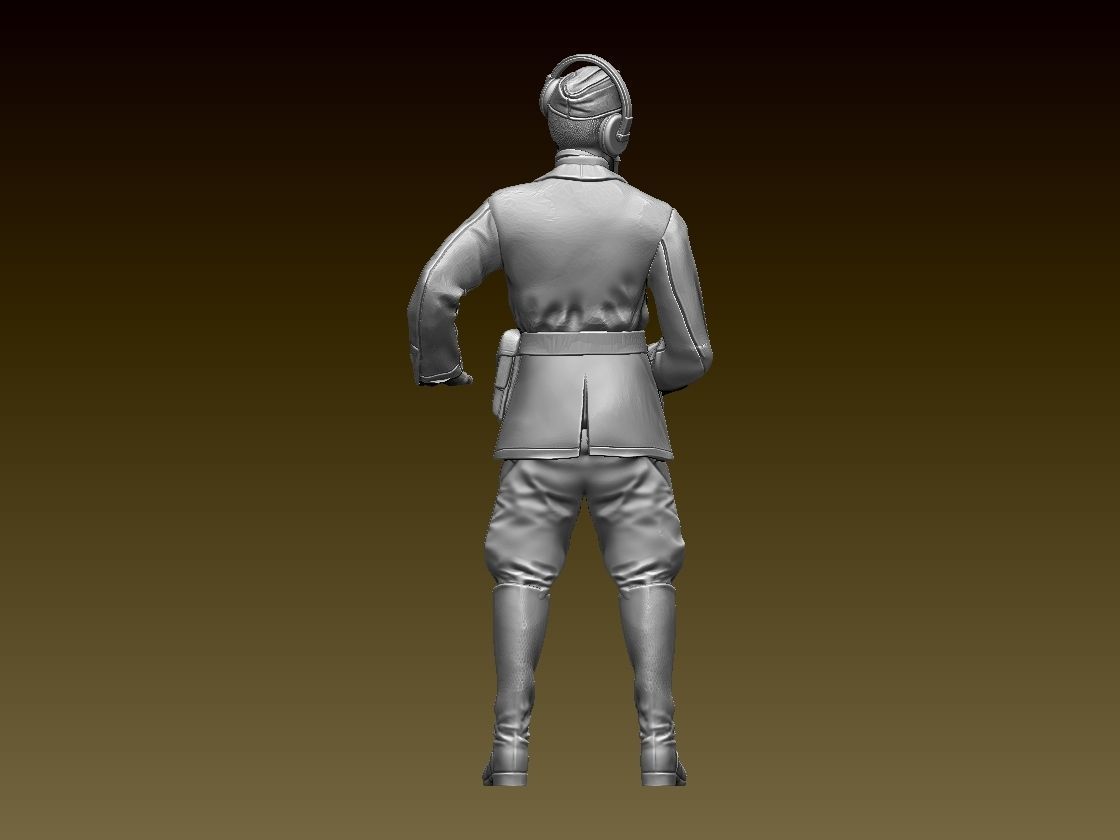 Afrika Korps tank soldier 3D print model_8