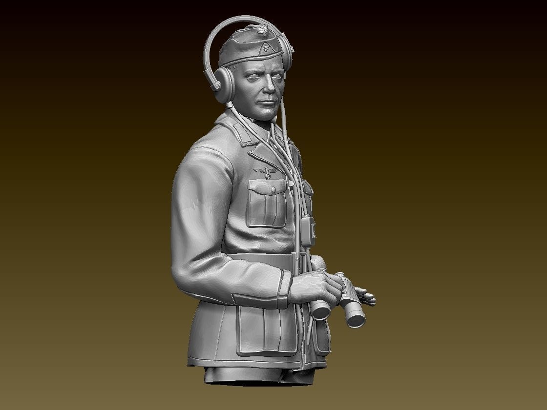 Afrika Korps tank soldier 3D print model_71