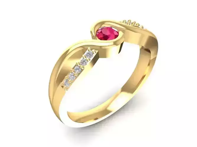 Elegant Gemstone Diamond Ring for Women 1594