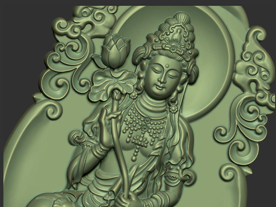 Kwanyin Bodhisattva 3D print model_4