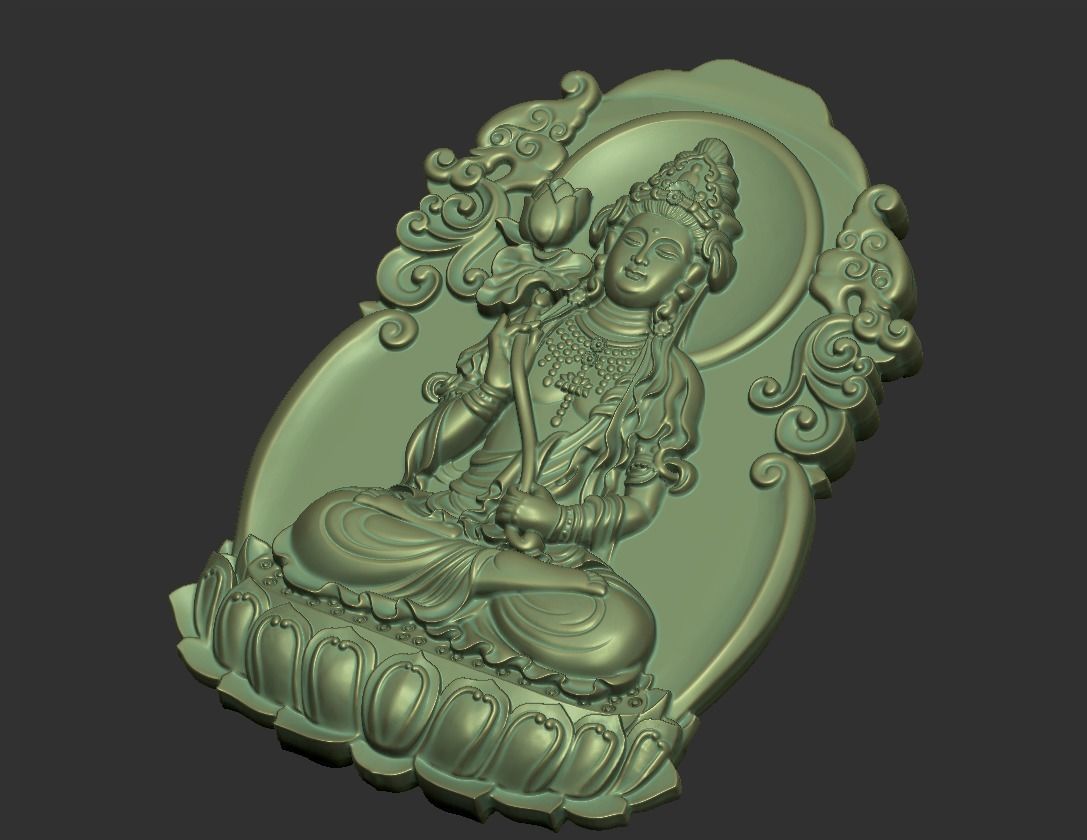 Kwanyin Bodhisattva 3D print model_1